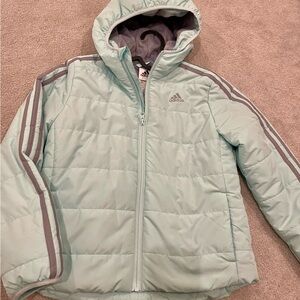 Adidas Kids Puffer Hooded Jacket - size 7/8 (S)